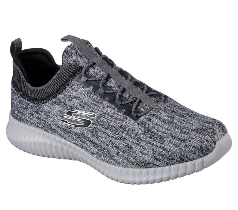 Skechers Herr Grå/Svarta Slip On - Elite Flex - Hartnell - Sverige (KTBSF-5894)